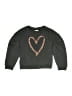 Derek Heart 100% Polyester Hearts Black Sweatshirt Size 10 - photo 1