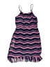 Fire Los Angeles 100% Polyester Stripes Purple Pink Dress Size 10 - photo 1