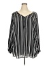 Torrid 100% Polyester Stripes Black Long Sleeve Blouse Size 4X Plus (4) - photo 1
