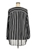 Torrid 100% Polyester Stripes Black Long Sleeve Blouse Size 4X Plus (4) - photo 2