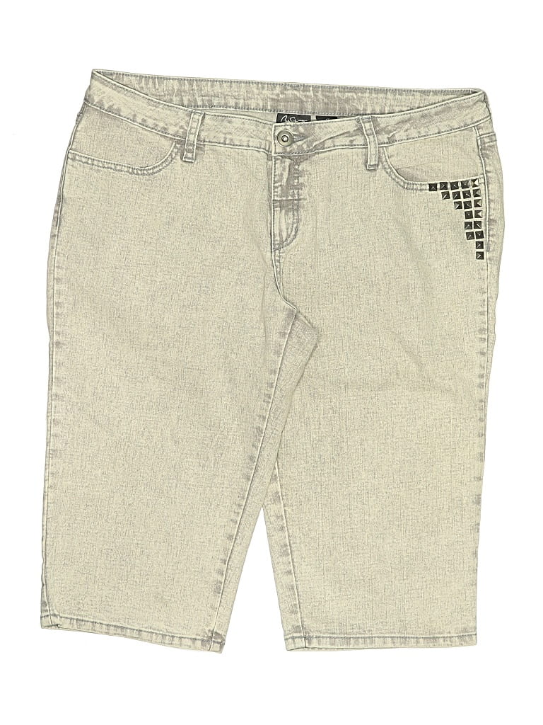 Pre-owned City Streets Khaki Shorts In Gray