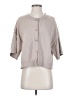 Unbranded Gray 3/4 Sleeve Button-Down Shirt Size XXS - photo 1