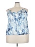 Adrienne 100% Polyester Blue Sleeveless Blouse Size 3X - photo 1