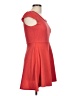 mYTH Solid Red Casual Dress Size L - photo 4
