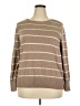 SONOMA life + style Stripes Brown Pullover Sweater Size 2X - photo 1