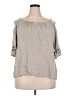 Torrid 100% Rayon Gray 3/4 Sleeve Blouse Size 2X Plus (2) - photo 1