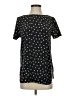 LEONA 100% Silk Stars Black Short Sleeve Silk Top Size XS - photo 1