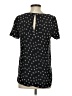 LEONA 100% Silk Stars Black Short Sleeve Silk Top Size XS - photo 2