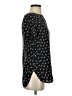 LEONA 100% Silk Stars Black Short Sleeve Silk Top Size XS - photo 4