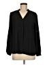 Jennifer Lopez 100% Polyester Black Long Sleeve Blouse Size M - photo 1