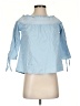 Blue Rain Blue 3/4 Sleeve Blouse Size XS - photo 1