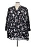Torrid Floral Black 3/4 Sleeve Blouse Size 3X (3) - photo 1