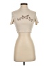 Shein Ivory Short Sleeve Turtleneck Size 4 - photo 1