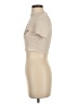 Shein Ivory Short Sleeve Turtleneck Size 4 - photo 5