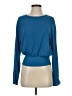 Express 100% Polyester Blue Long Sleeve Blouse Size S - photo 1
