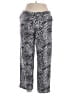 Talbots 100% Cotton Animal Print Silver Black Casual Pants Size L - photo 1