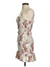 Zara 100% Polyester Floral White Blue Cocktail Dress Size XS - photo 5