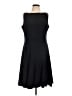 Sandra Darren Solid Black Cocktail Dress Size 12 - photo 1