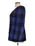 Jacqueline Ferrar 100% Rayon Checkered-gingham Blue Blazer Size 12 - photo 5