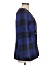Jacqueline Ferrar 100% Rayon Checkered-gingham Blue Blazer Size 12 - photo 4