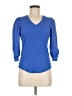 Chico's Blue 3/4 Sleeve Blouse Size Med (1) - photo 1