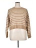 T Tahari Stripes Tan Pullover Sweater Size XL - photo 1
