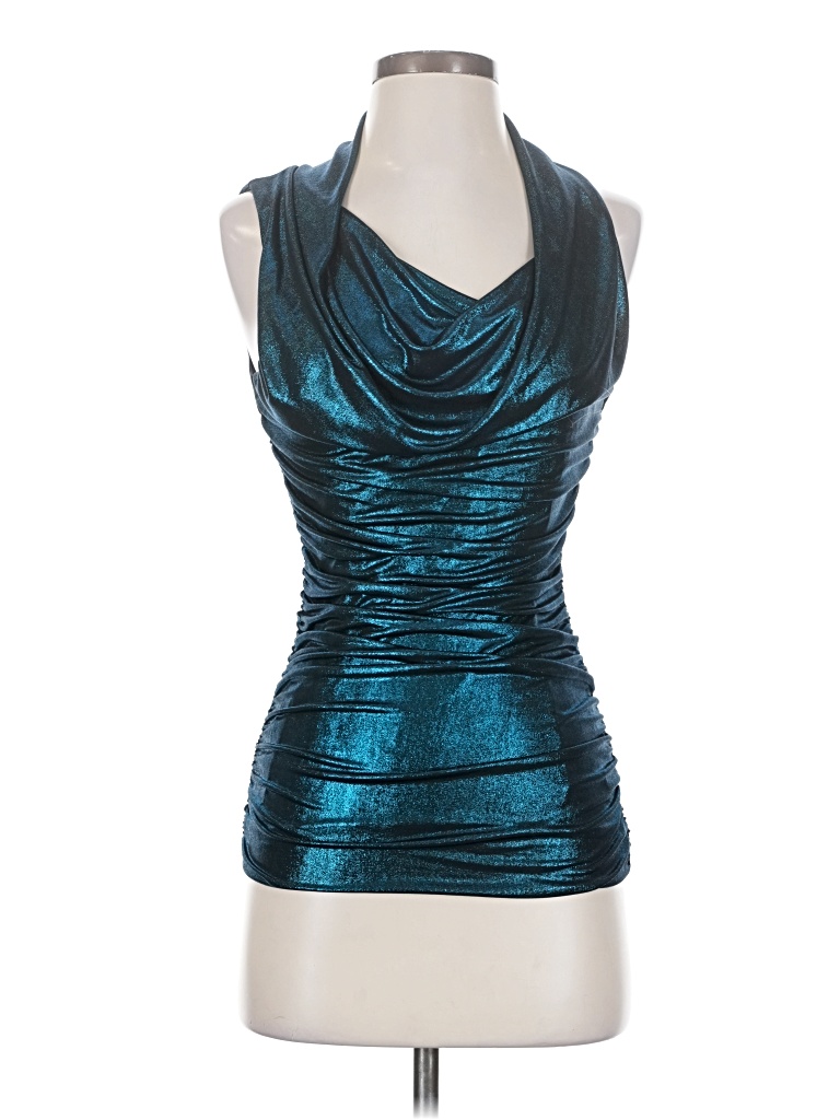 Pre-owned Express Sleeveless Blouse In Blue