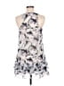 Tramp 100% Polyester Silver Sleeveless Blouse Size M - photo 2