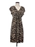 Apt. 9 Animal Print Brown Casual Dress Size S - photo 1