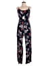 MNG Suit Floral Black Jumpsuit Size L - photo 1