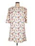 Frankie Morello 100% Polyester Print White Casual Dress Size EU 46 / US 16 - photo 1