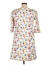 Frankie Morello 100% Polyester Print White Casual Dress Size EU 46 / US 16 - photo 2