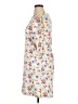 Frankie Morello 100% Polyester Print White Casual Dress Size EU 46 / US 16 - photo 5