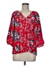 Fig and Flower 100% Rayon Red 3/4 Sleeve Blouse Size M - photo 1