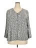 Unbranded 100% Viscose Gray 3/4 Sleeve Blouse Size XXL - photo 1