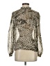 Shein 100% Polyester Animal Print Gold Long Sleeve Blouse Size S - photo 1