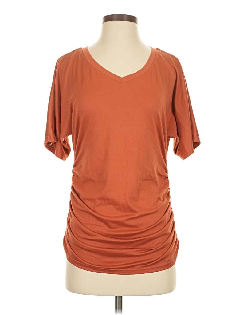 Pre-owned Ekouaer Short Sleeve T-shirt In Brown