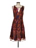 Hinge Paisley Brown Cocktail Dress Size XS - photo 2