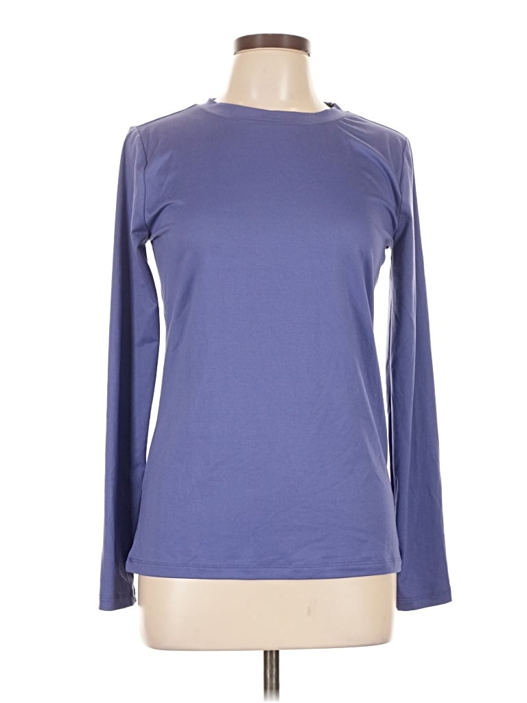 Pre-owned Zenana Long Sleeve T-shirt In Purple