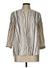 Dana Buchman 100% Polyester Stripes Ivory 3/4 Sleeve Blouse Size L - photo 1
