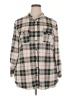 New York Laundry 100% Polyester Plaid Gray 3/4 Sleeve Blouse Size 3X - photo 1