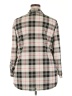 New York Laundry 100% Polyester Plaid Gray 3/4 Sleeve Blouse Size 3X - photo 2
