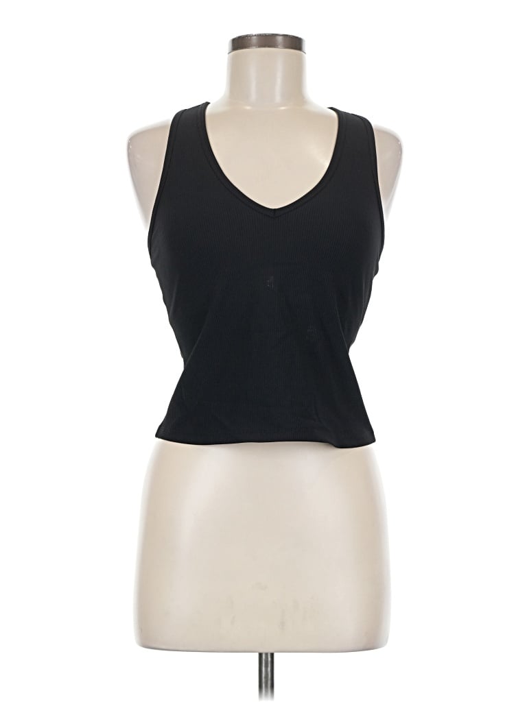 Pre-owned Skechers Tank Top Black Halter Neckline Tops