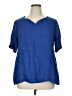 Assorted Brands Blue Short Sleeve Blouse Size XL (estimated) - photo 1