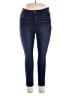 Tahari Solid Blue Jeans Size 14 - photo 1