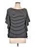 Gap 100% Polyester Black Short Sleeve Top Size L - photo 1