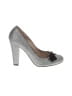 Flounce Metallic Silver Heels Size 7 - photo 1