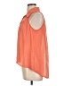 Paper Crane 100% Polyester Orange Sleeveless Blouse Size L - photo 5