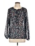 Eight Sixty 100% Polyester Blue Long Sleeve Blouse Size L - photo 1
