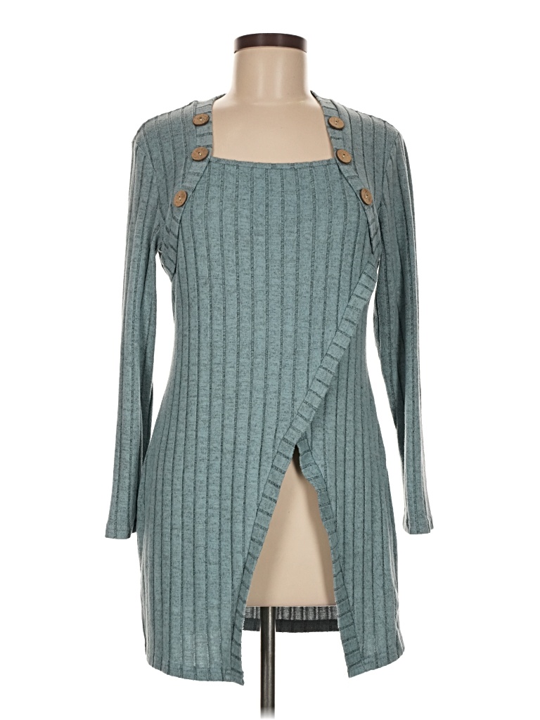 Pre-owned Assorted Brands Cardigan Sweater In Blue